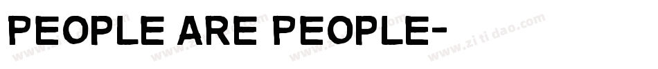 People Are People字体转换